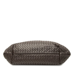 ボッテガヴェネタ イントレチャート トートバッグ ハンドバッグ ブラウン レザー レディース BOTTEGAVENETA 【中古】