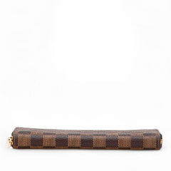 ルイ ヴィトン ダミエ ジッピーウォレット ラウンドファスナー 長財布 N60015 ブラウン PVC レザー レディース LOUIS VUITTON 【中古】