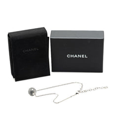 シャネル ココマーク ミラーボール ネックレス シルバー ブラック メタル レディース CHANEL 中古