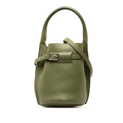 セリーヌ ビッグバッグ ナノ バケット ハンドバッグ ショルダーバッグ 2WAY 187243 カーキ グリーン レザー レディース CELINE 中古