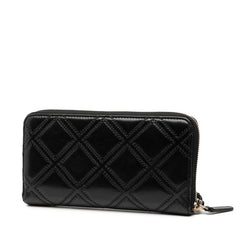 シャネル マトラッセ ダブル ステッチ タッセル ココマーク 長財布 ロングウォレット ブラック レザー レディース CHANEL 【中古】