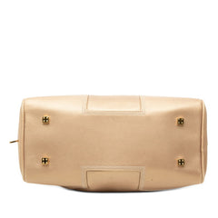 ロエベ アナグラム アマソナ28 ハンドバッグ ゴールド レザー レディース LOEWE 【中古】