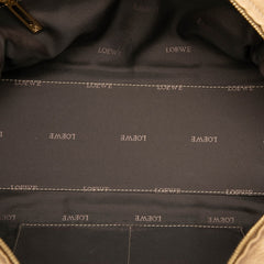 ロエベ アナグラム アマソナ28 ハンドバッグ ゴールド レザー レディース LOEWE 【中古】