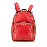 ヴァレンチノ ロックスタッズ リュック バックパック レッド レザー レディース Valentino 【中古】
