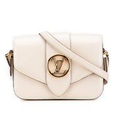 ルイ ヴィトン LVポンヌフ 斜め掛け ショルダーバッグ M55950 クリーム ホワイト カーフ レザー レディース LOUIS VUITTON 【中古】