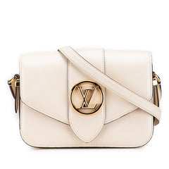ルイ ヴィトン LVポンヌフ 斜め掛け ショルダーバッグ M55950 クリーム ホワイト カーフ レザー レディース LOUIS VUITTON 【中古】