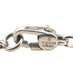 グッチ インターロッキングG ラウンド ネックレス SV925 シルバー レディース GUCCI 【中古】