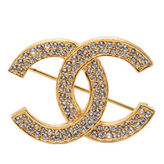 シャネル ココマーク ブローチ ゴールド メッキ ラインストーン レディース CHANEL 【中古】