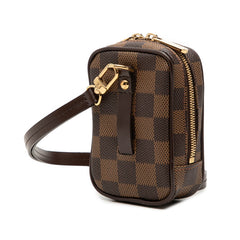 ルイ ヴィトン ダミエ エテュイ オカピPM 斜め掛け ショルダーバッグ N61738 ブラウン PVC レザー レディース LOUIS VUITTON 【中古】