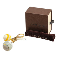 ルイ ヴィトン ビジューサック ミニラン チャーム キーホルダー M65642 ゴールド イエロー シルバー メッキ レジン レディース LOUIS VUITTON 【中古】