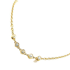 シャネル ラインストーン ネックレス ゴールド メッキ レディース CHANEL 【中古】