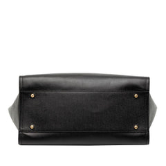 シャネル ドーヴィル ロゴスタッズ トートバッグ ショルダーバッグ 2WAY 30077 ブラック キャビアスキン レディース CHANEL 【中古】