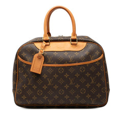 ルイ ヴィトン モノグラム ドーヴィル ハンドバッグ M47270 ブラウン PVC レザー レディース LOUIS VUITTON 【中古】