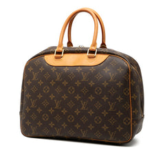 ルイ ヴィトン モノグラム ドーヴィル ハンドバッグ M47270 ブラウン PVC レザー レディース LOUIS VUITTON 【中古】