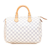 ルイ ヴィトン ダミエ アズール スピーディ30 ハンドバッグ ミニボストンバッグ N41533 ホワイト PVC レザー レディース LOUIS VUITTON 【中古】