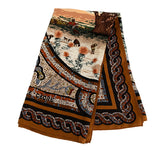 エルメス カレ90 SOUS LE CEDRE ヒマラヤ杉の下で スカーフ ブラウン ベージュ マルチカラー シルク レディース HERMES 【中古】