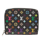 ルイ ヴィトン × 村上隆 モノグラム マルチカラー ジッピーコインパース コインケース M13409 ブラック PVC レディース LOUIS VUITTON 【中古】