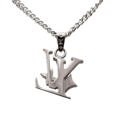 ルイ ヴィトン モノグラム ロウ チェーン ペンダント ネックレス M02254 シルバー メタル レディース LOUIS VUITTON 【中古】