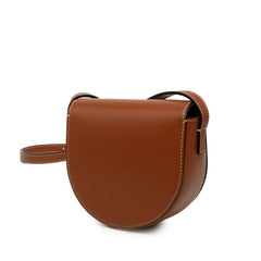 セリーヌ トリオンフ ミニ ブザス キュイル 斜め掛け ショルダーバッグ ポシェット ブラウン レザー レディース CELINE 中古