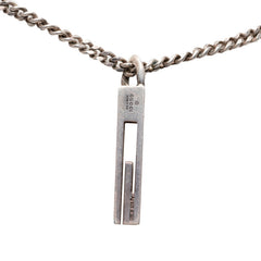 グッチ カットアウトG Gバー チェーン ペンダント ネックレス SV925 シルバー レディース GUCCI 【中古】
