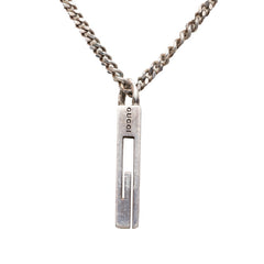 グッチ カットアウトG Gバー チェーン ペンダント ネックレス SV925 シルバー レディース GUCCI 【中古】