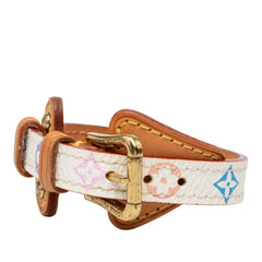 ルイ ヴィトン モノグラム ブラスレ テダ PM ブレスレット M92485 ホワイト マルチカラー PVC レザー レディース LOUIS VUITTON 【中古】