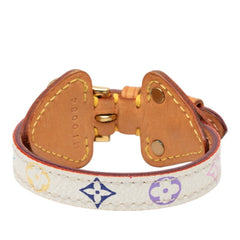 ルイ ヴィトン モノグラム ブラスレ テダ PM ブレスレット M92485 ホワイト マルチカラー PVC レザー レディース LOUIS VUITTON 【中古】