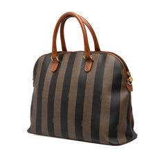 フェンディ ペカン ハンドバッグ 2WAY ショルダーバッグ カーキ系 PVC レザー レディース FENDI 中古