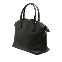 グッチ インターロッキングG ハンドバッグ ショルダーバッグ 2WAY 449651 ブラック レザー レディース GUCCI 【中古】