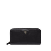 プラダ ラウンドファスナー 長財布 ブラック ヴィッテロダイノレザー レディース PRADA 中古