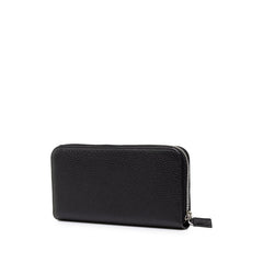 プラダ ラウンドファスナー 長財布 ブラック ヴィッテロダイノレザー レディース PRADA 中古