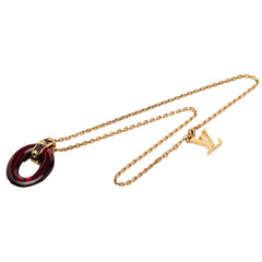 ルイ ヴィトン パンダンティフ ギミアクルー ペンダント ネックレス M66419 ゴールド レッド系 メッキ レディース LOUIS VUITTON 【中古】