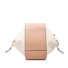 ロエベ ハンモック スモール ハンドバッグ ショルダーバッグ 2WAY ピンク ベージュ レザー レディース LOEWE 【中古】