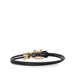 ルイ ヴィトン モノグラム ブレスレット LV ブルーム ブレスレット M8142Z ブラック ゴールド レザー メッキ レディース LOUIS VUITTON 【中古】
