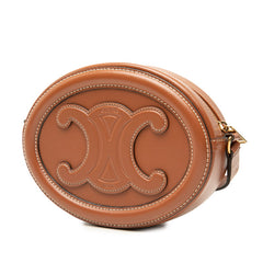 セリーヌ トリオンフ 斜めかけ ショルダーバッグ ブラウン レザー レディース CELINE 【中古】