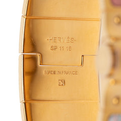 エルメス シャルニエールGM サヴァナ・ダンス Savana Dance バングル ゴールド メッキ レディース HERMES 【中古】