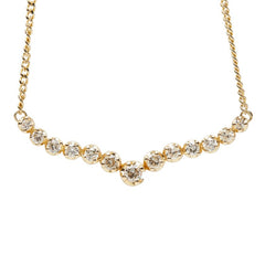 K18YG イエローゴールド ダイヤ1.00ct ペンダント ネックレス レディース 【中古】
