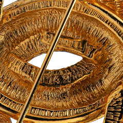 シャネル マトラッセ ココマーク ブローチ ゴールド メッキ レディース CHANEL 【中古】