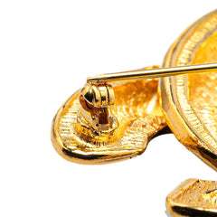 シャネル マトラッセ ココマーク ブローチ ゴールド メッキ レディース CHANEL 【中古】