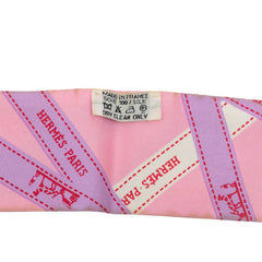 エルメス ツイリー BOLDUC ボルデュック スカーフ ピンク系 マルチカラー シルク レディース HERMES 中古