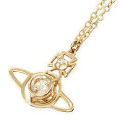 ヴィヴィアンウエストウッド NORA オーブ チェーン ペンダント ネックレス ゴールド メッキ ラインストーン レディース Vivienne Westwood 【中古】