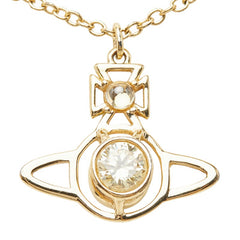 ヴィヴィアンウエストウッド NORA オーブ チェーン ペンダント ネックレス ゴールド メッキ ラインストーン レディース Vivienne Westwood 【中古】