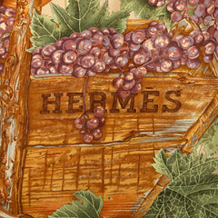 エルメス カレ90 VENDANGES ぶどうの収穫 スカーフ ベージュ マルチカラー シルク レディース HERMES 中古