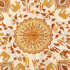 エルメス カレ90 CARRE KANTHA カレカンタ スカーフ ベージュ マルチカラー シルク レディース HERMES 【中古】