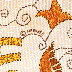 エルメス カレ90 CARRE KANTHA カレカンタ スカーフ ベージュ マルチカラー シルク レディース HERMES 【中古】