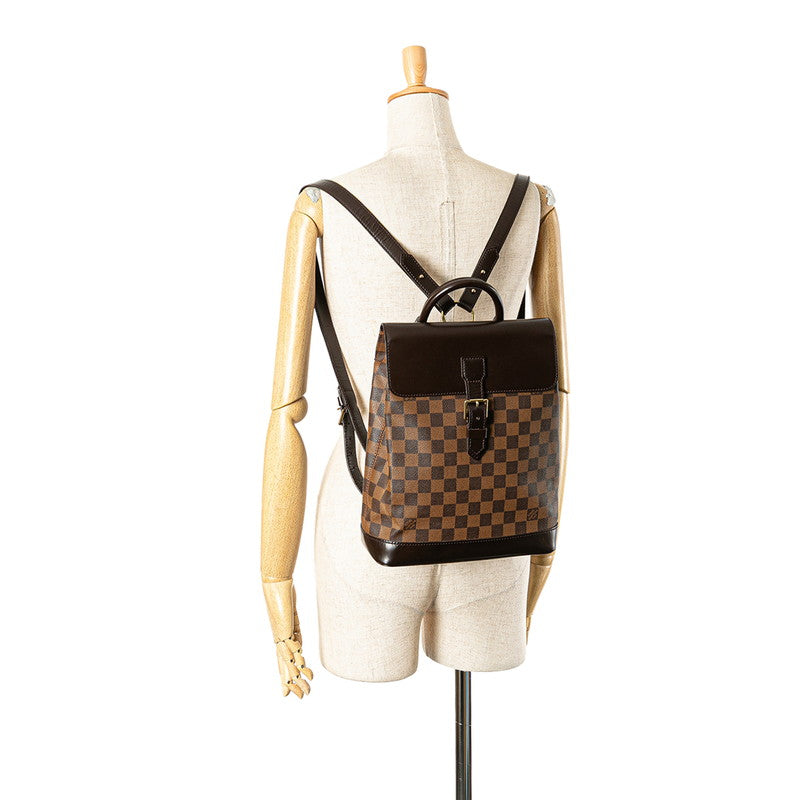 ルイ ヴィトン ダミエ ソーホー リュック バックパック M51132 ブラウン PVC レザー レディース LOUIS VUITTON 【中古】