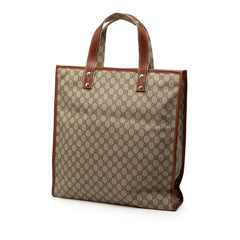 グッチ GGスプリーム シェリーライン トートバッグ 233081 ベージュ ブラウン PVC レザー レディース GUCCI 【中古】