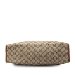 グッチ GGスプリーム シェリーライン トートバッグ 233081 ベージュ ブラウン PVC レザー レディース GUCCI 【中古】