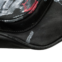 バレンシアガ タトゥーロゴ エクスプローラー ベルトパック ボディバッグ ウエストバッグ 482389 ブラック レッド ホワイト キャンバス メンズ BALENCIAGA 【中古】