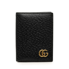グッチ GGマーモント カードケース 428737 ブラック レザー レディース GUCCI 中古